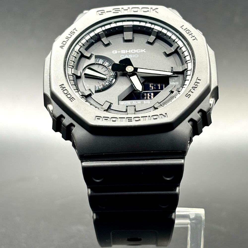Casio G-Shock GA-2100-1A1 Monochrome Black Carbon Core Guard CasiOak Watch NIB - Picture 11 of 17